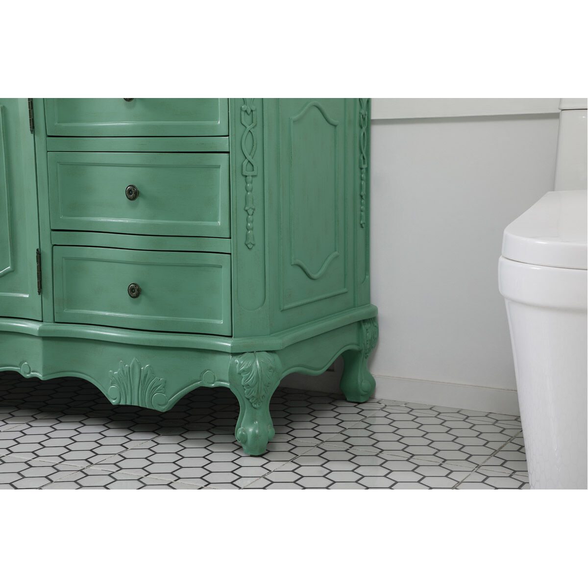 Danville 60 X 21 X 36 inch Vintage Mint Vanity Sink Set