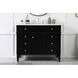 Park Avenue 42 X 22 X 35 inch Black Vanity Sink Set