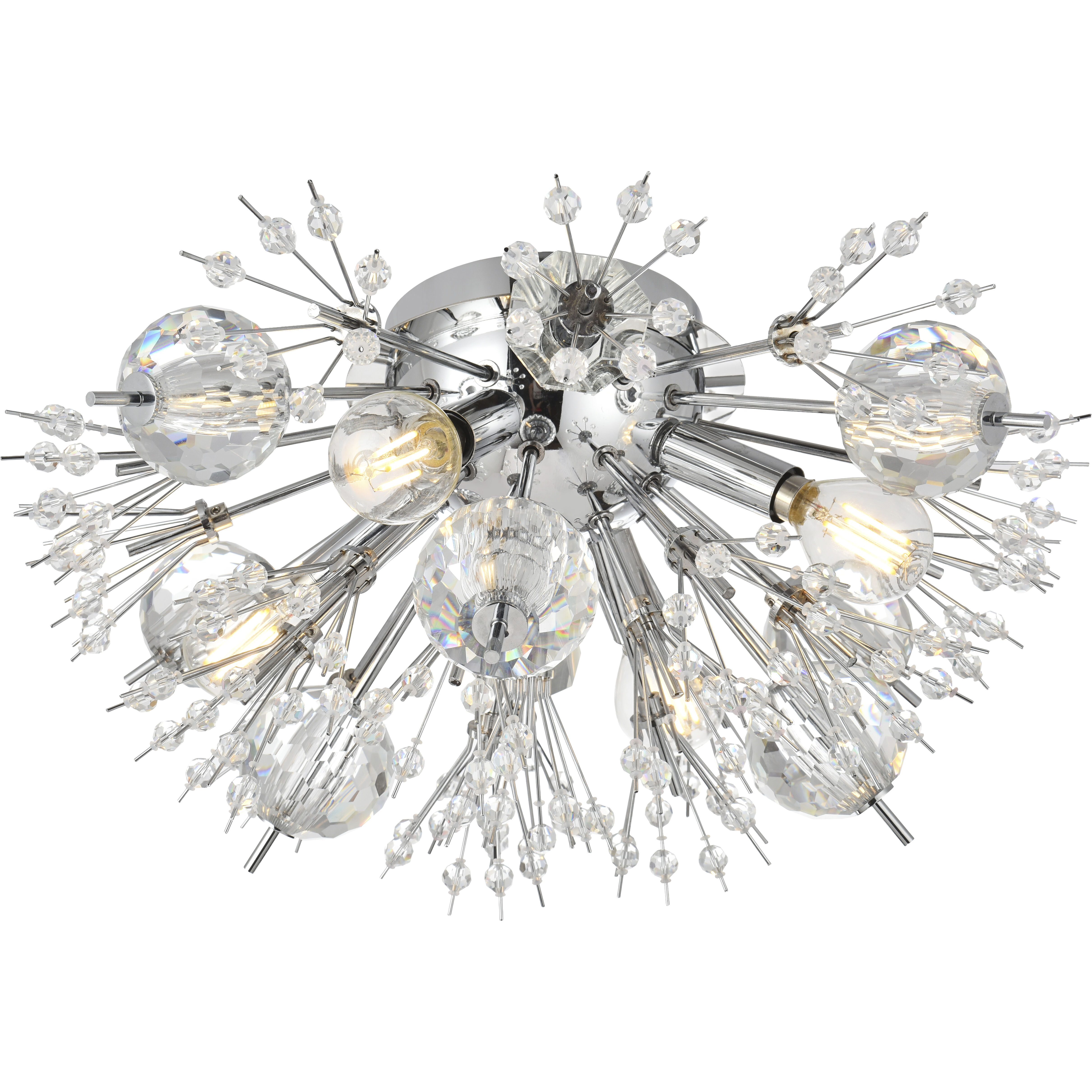 Vera 4 Light 14 inch Chrome Wall Sconce Wall Light, can be Flush Mounted