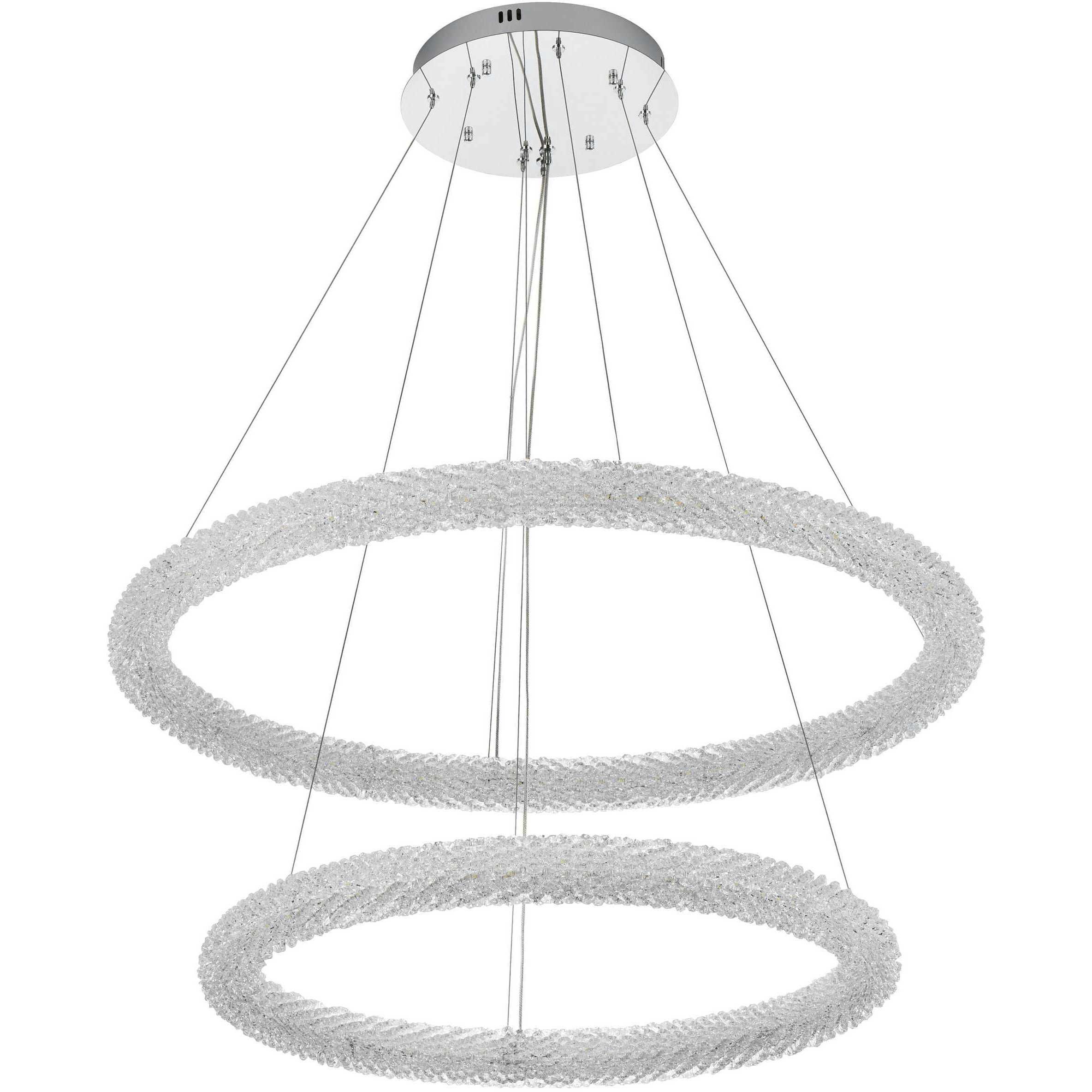 Bowen 2 Light 35.5 inch Chrome Chandelier Ceiling Light