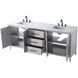 Millie 84 X 35 inch Grey Bathroom Vanity Cabinet