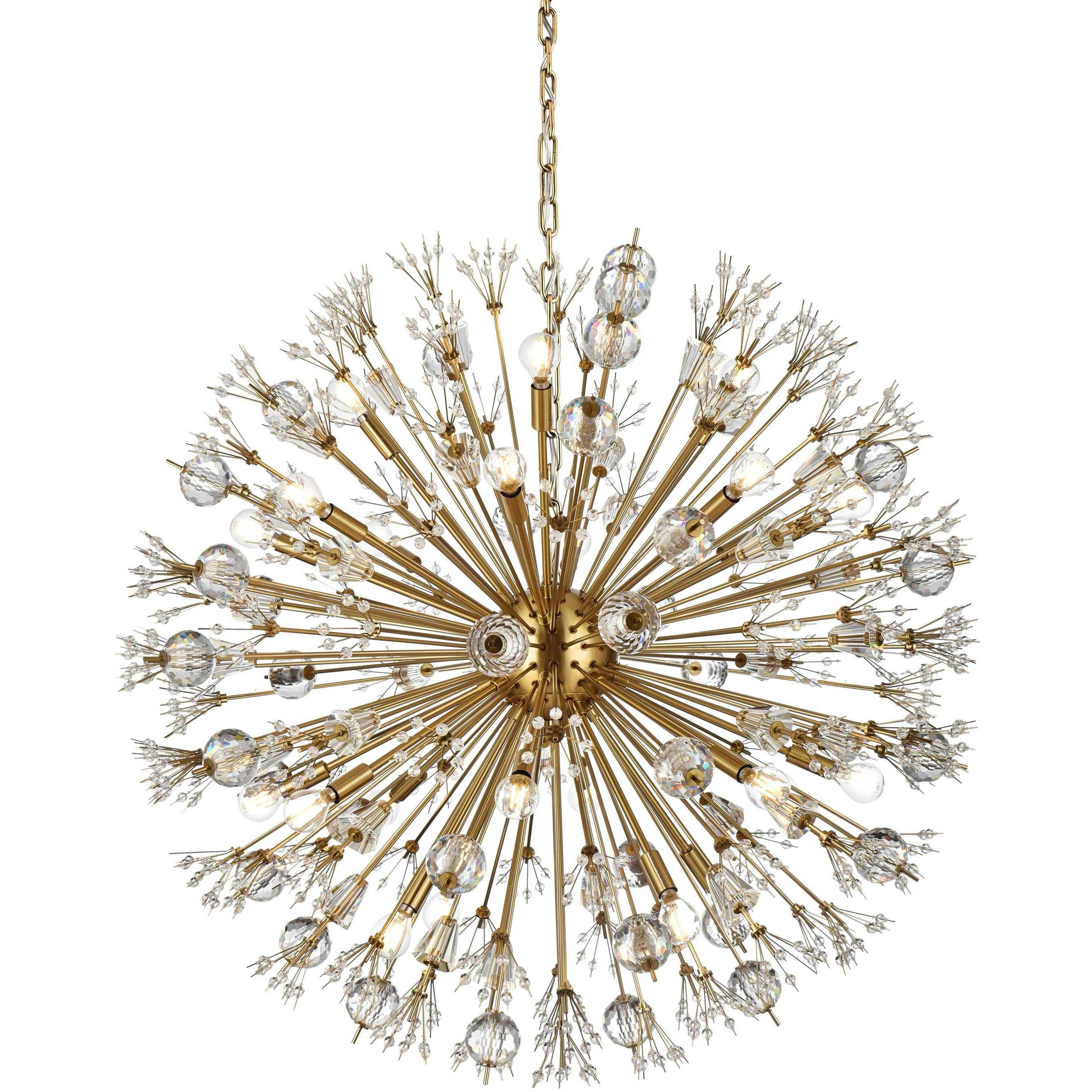 Vera 24 Light 38 inch Gold Pendant Ceiling Light in Satin Gold