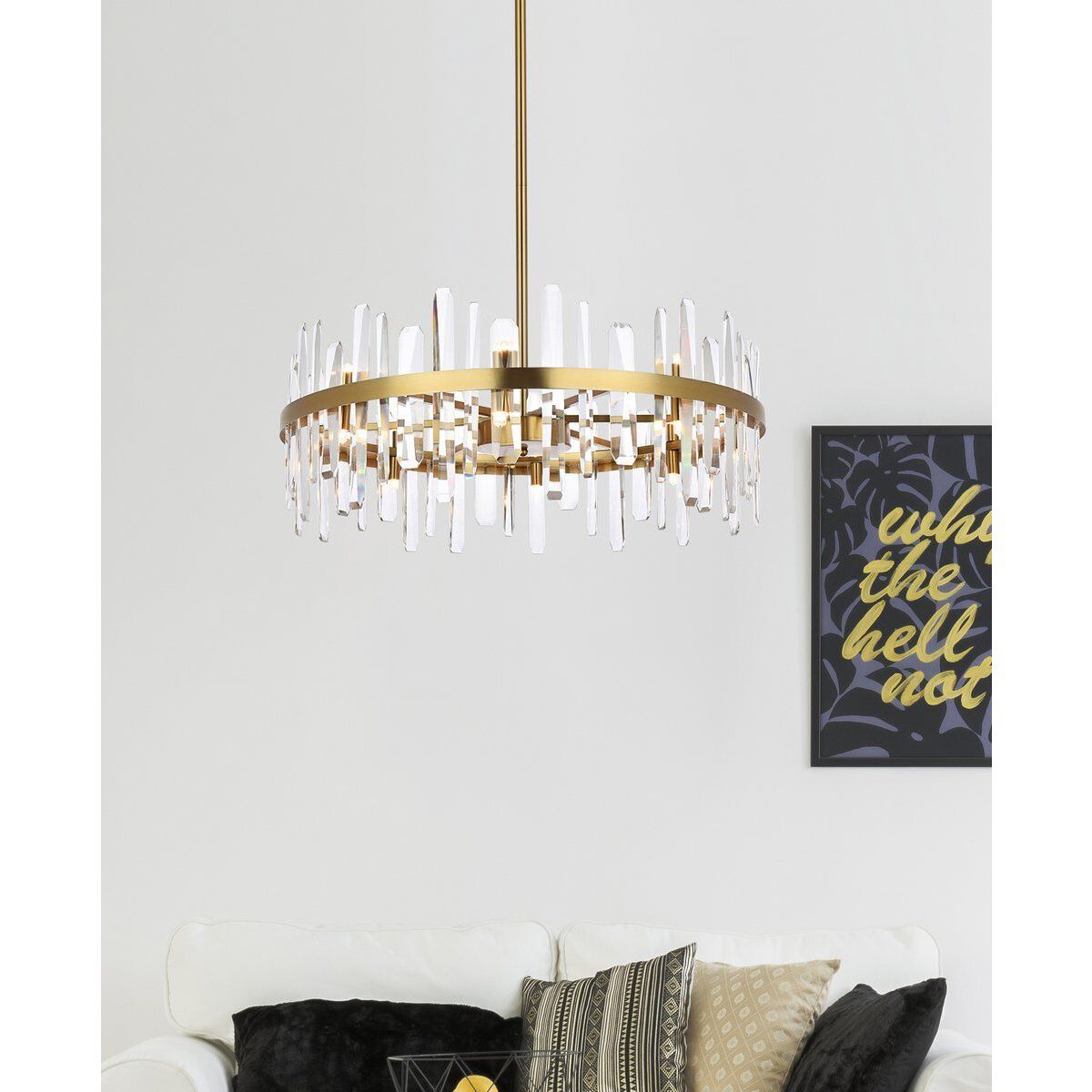 Serena 16 Light 32 inch Satin Gold Chandelier Ceiling Light