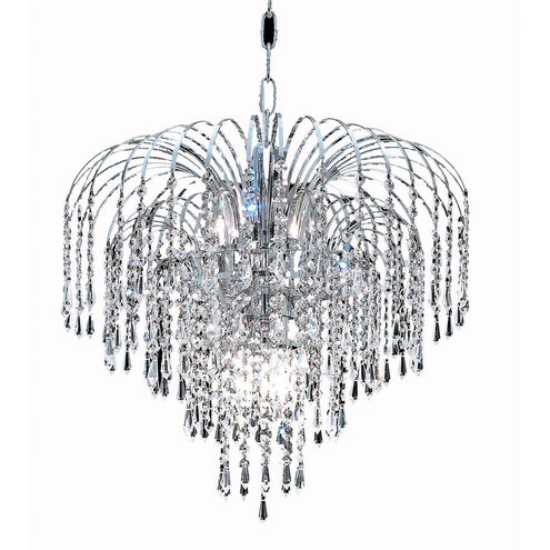 Falls 6 Light 19 inch Chrome Dining Chandelier Ceiling Light in Royal Cut