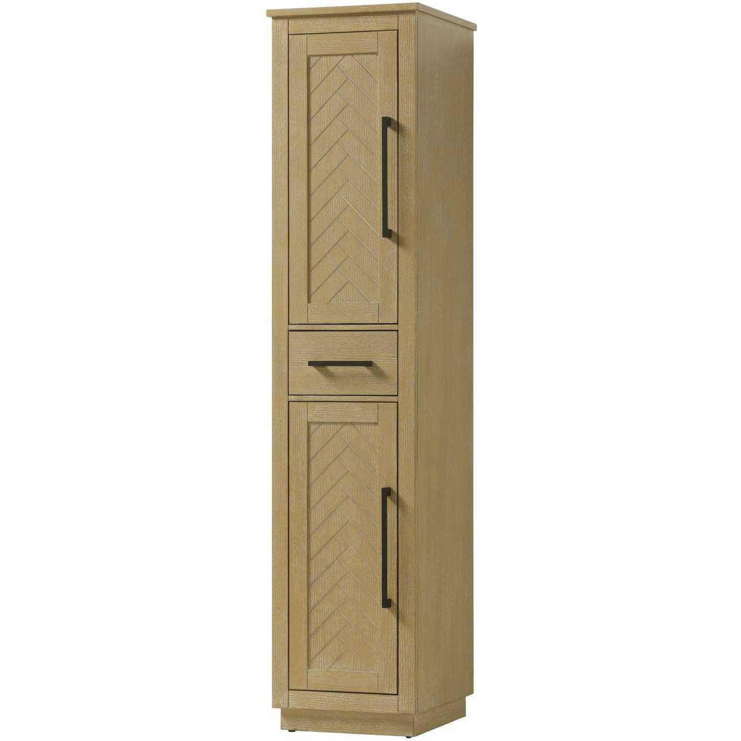 Chase Linen Oak Bathroom Storage Cabinet