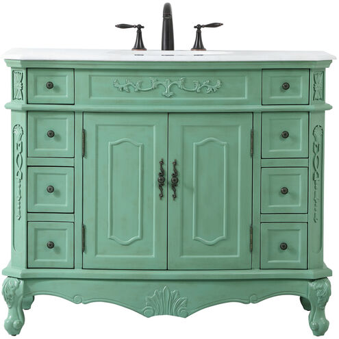 Danville 42 X 21 X 36 inch Vintage Mint Vanity Sink Set