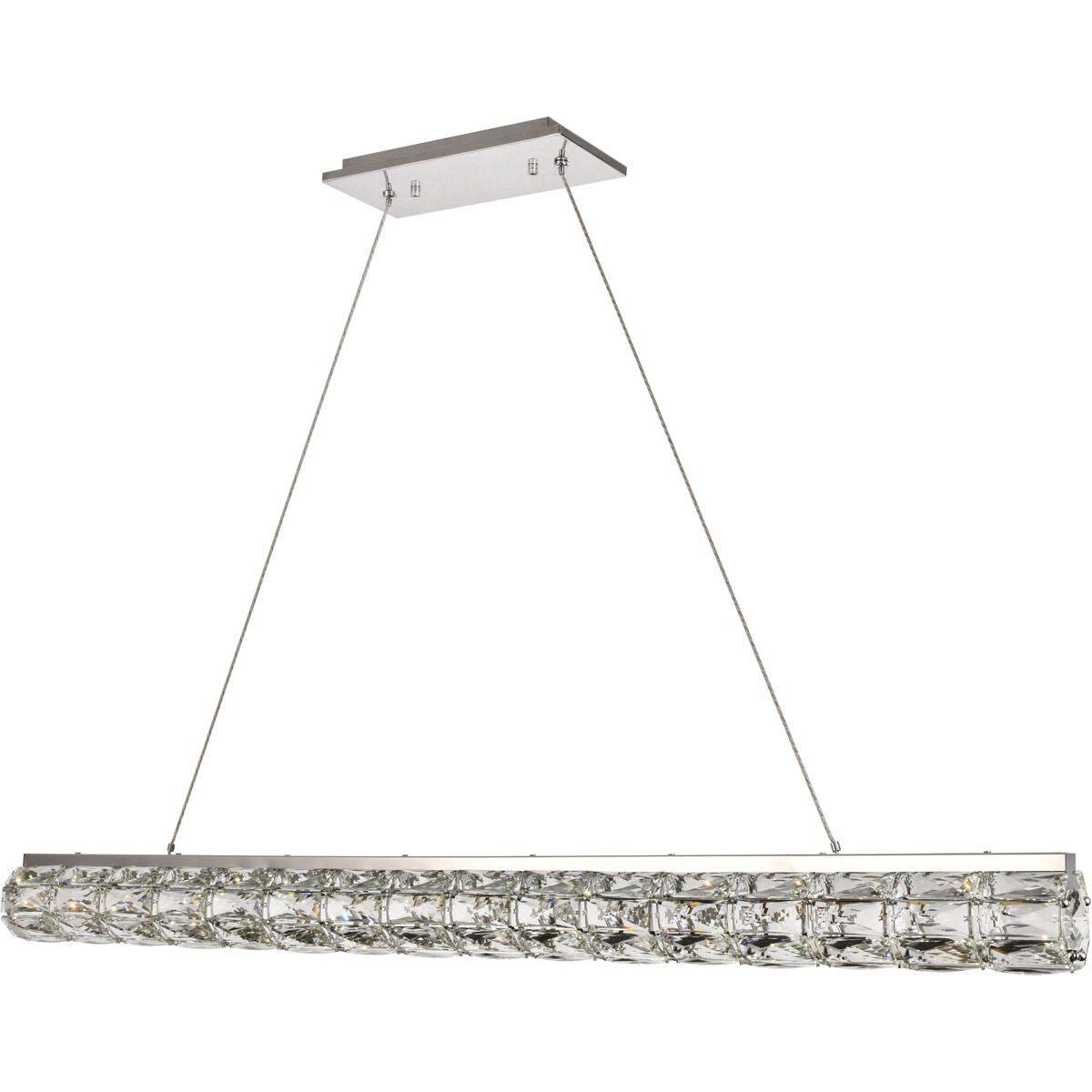 Valetta LED 48 inch Chrome Chandelier Ceiling Light