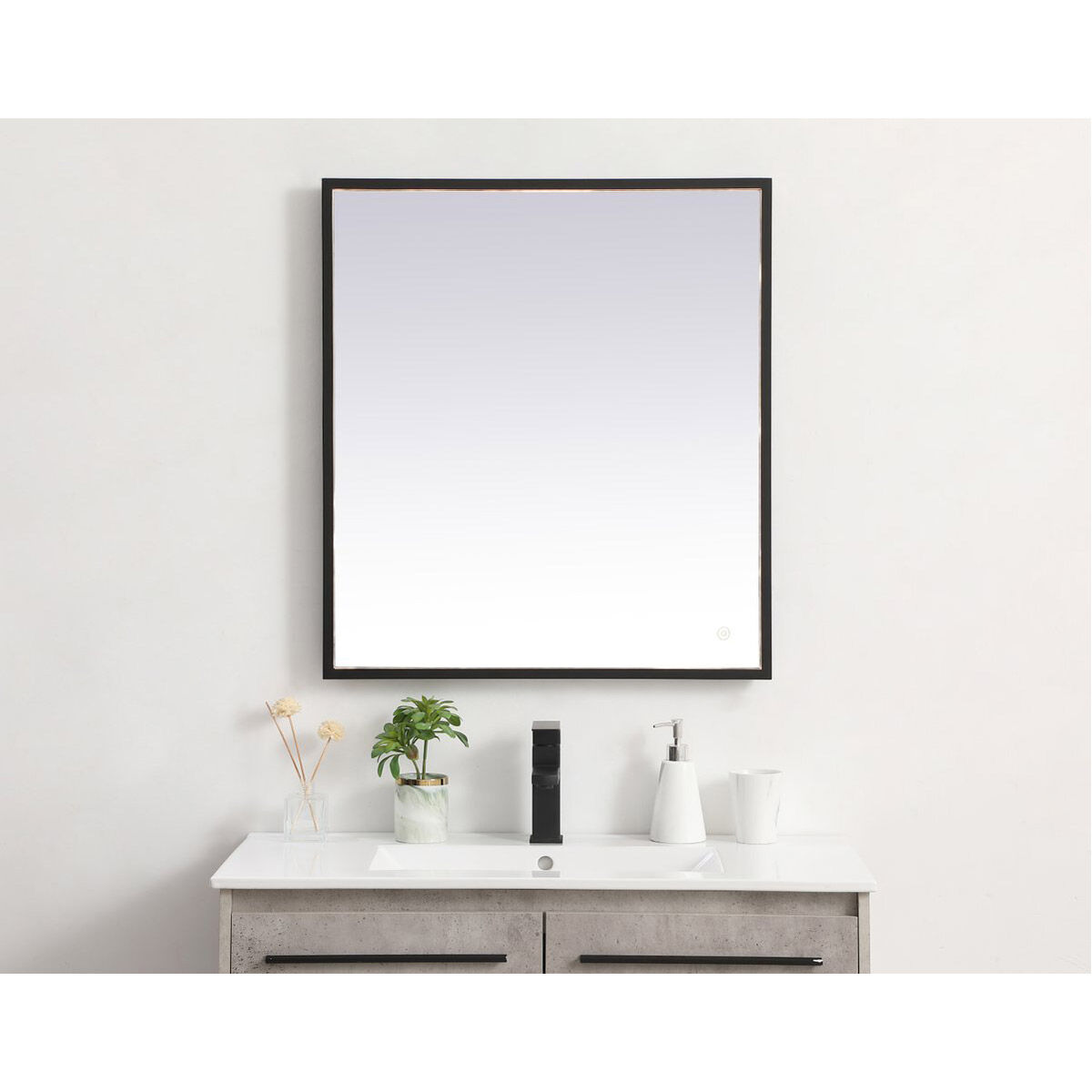 Pier 36 X 24 inch Black LED Mirror