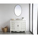 Bordeaux 48 X 22 X 36 inch Antique White Vanity Sink Set