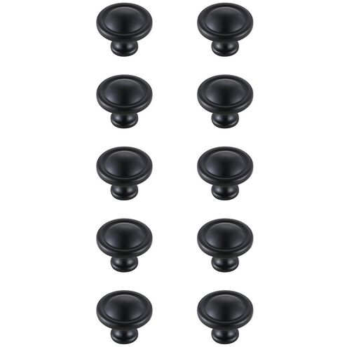 Garlande Matte Black Hardware Cabinet Knob, Set of 10