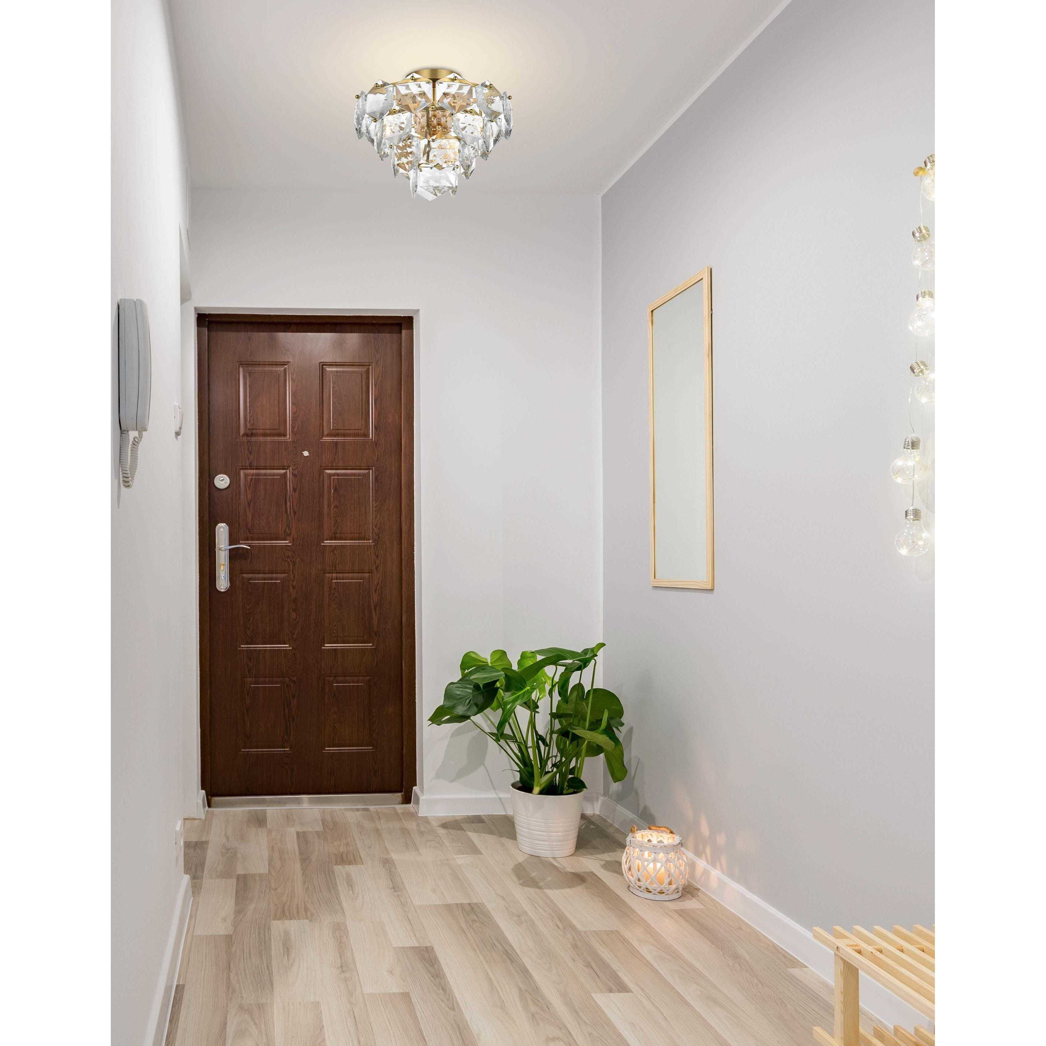 Adaline 6 Light 16 inch Satin Gold Flush Mount Ceiling Light