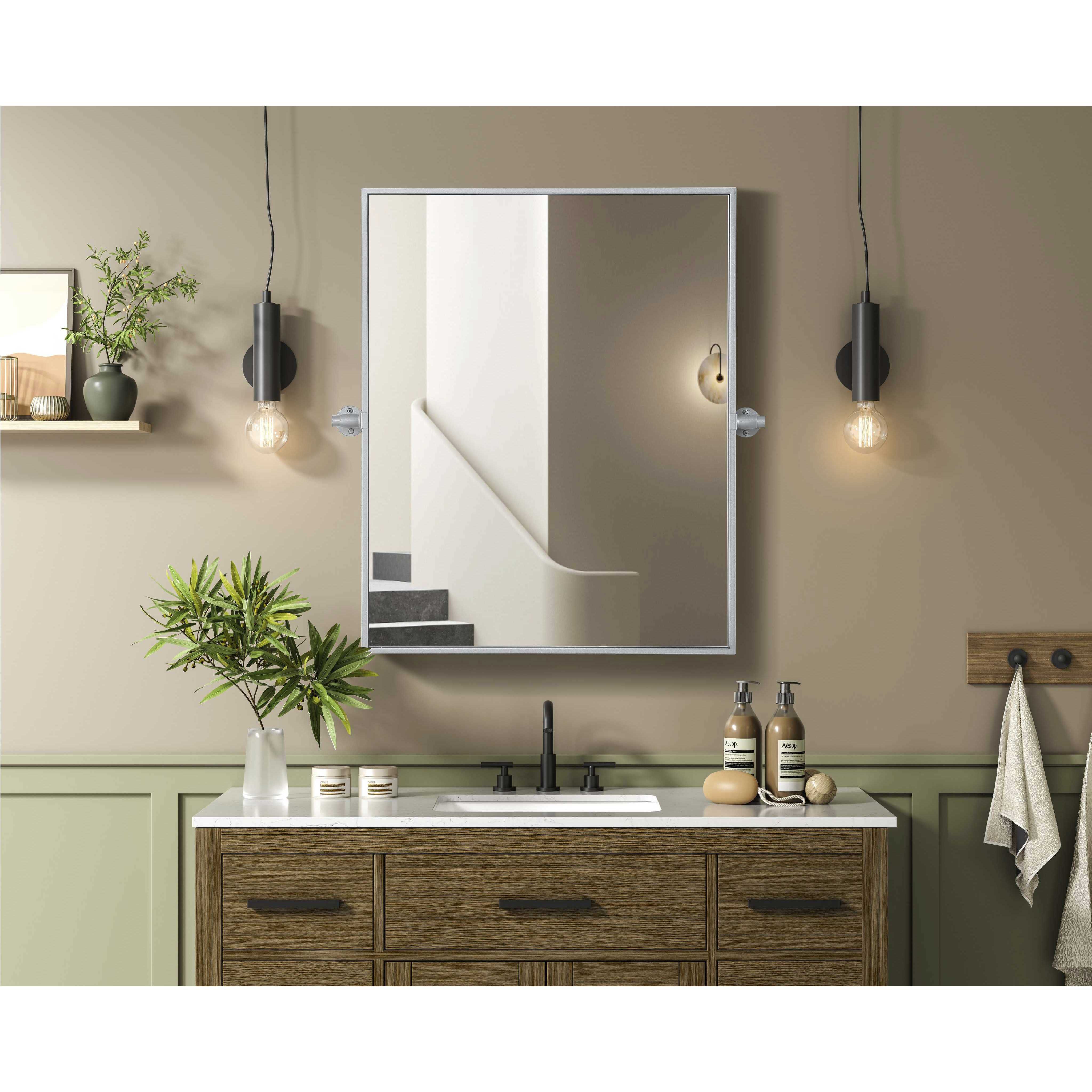 Amoura 30 X 24 inch Silver Mirror