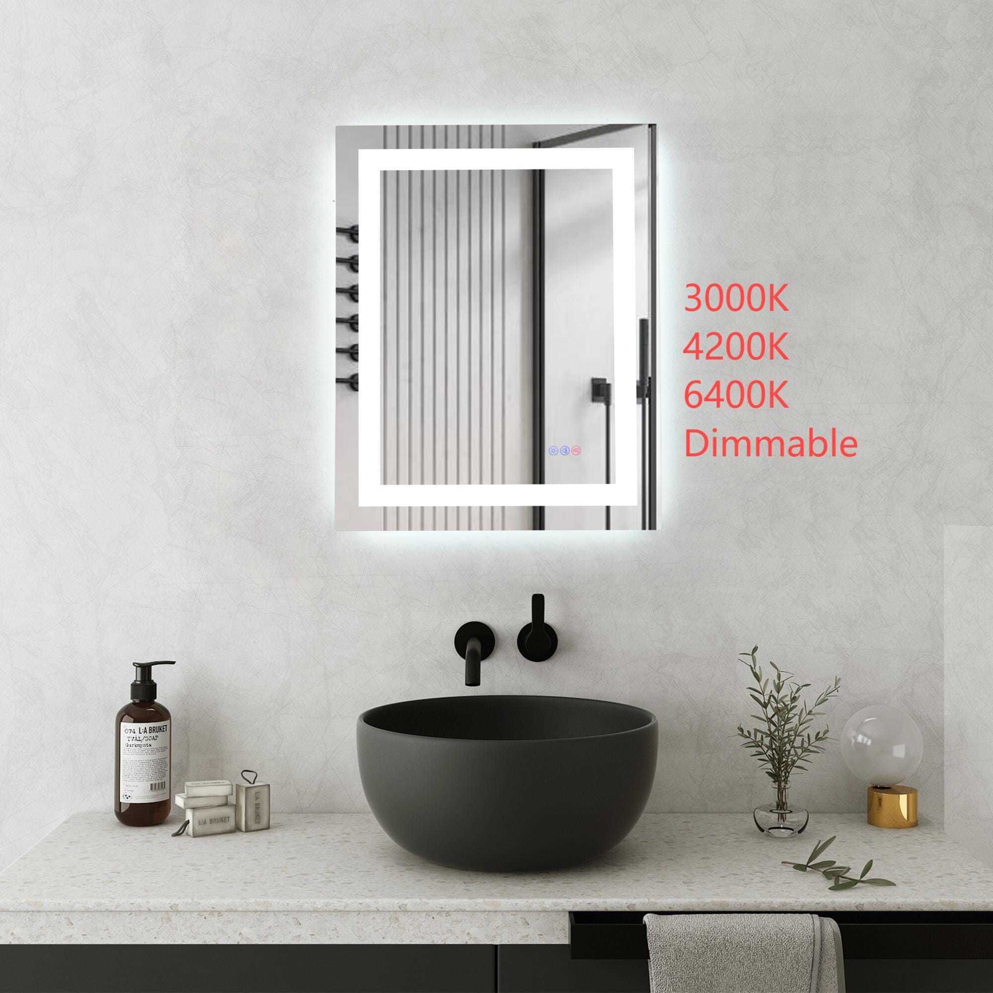 Riven 30 X 24 inch White LED Mirror