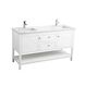 Heath 60 X 21.5 X 35 inch White Vanity Sink Set
