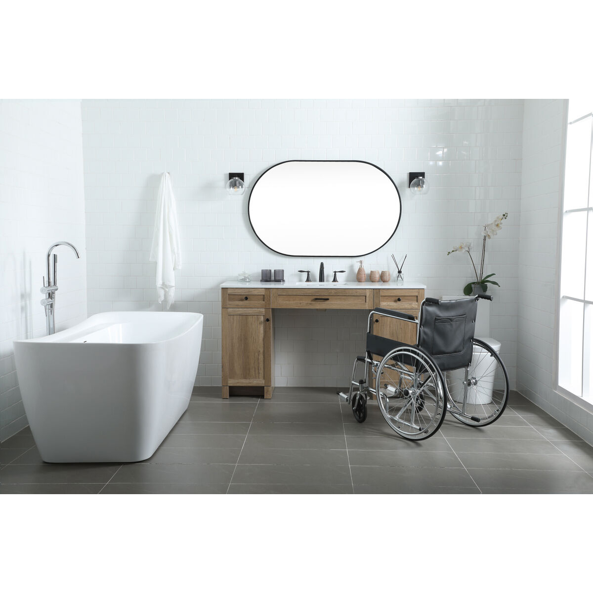 Cooper 60 X 19 X 34 inch Natural Oak Vanity Sink Set