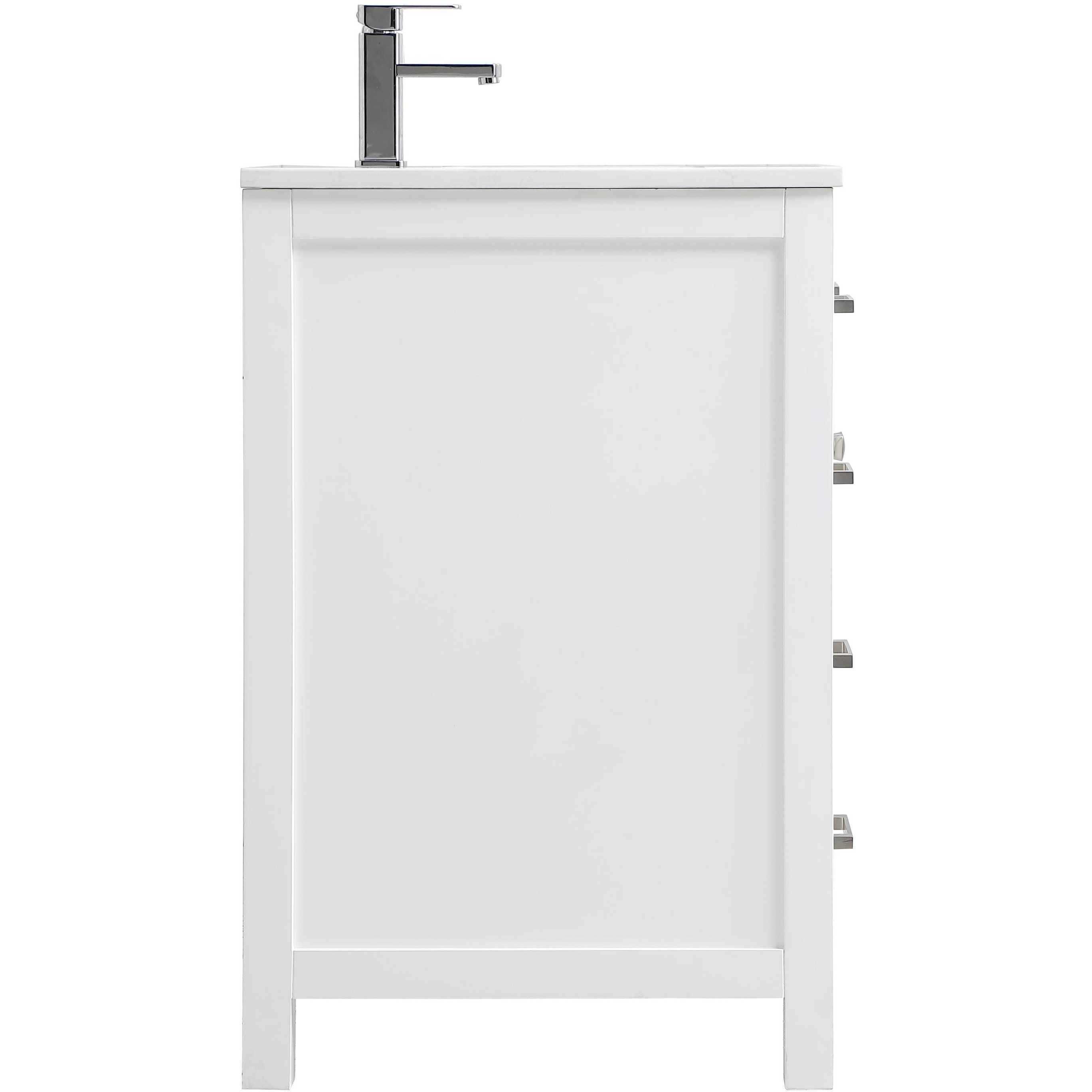 Lewis 60 X 22 X 34 inch White Vanity Sink Set