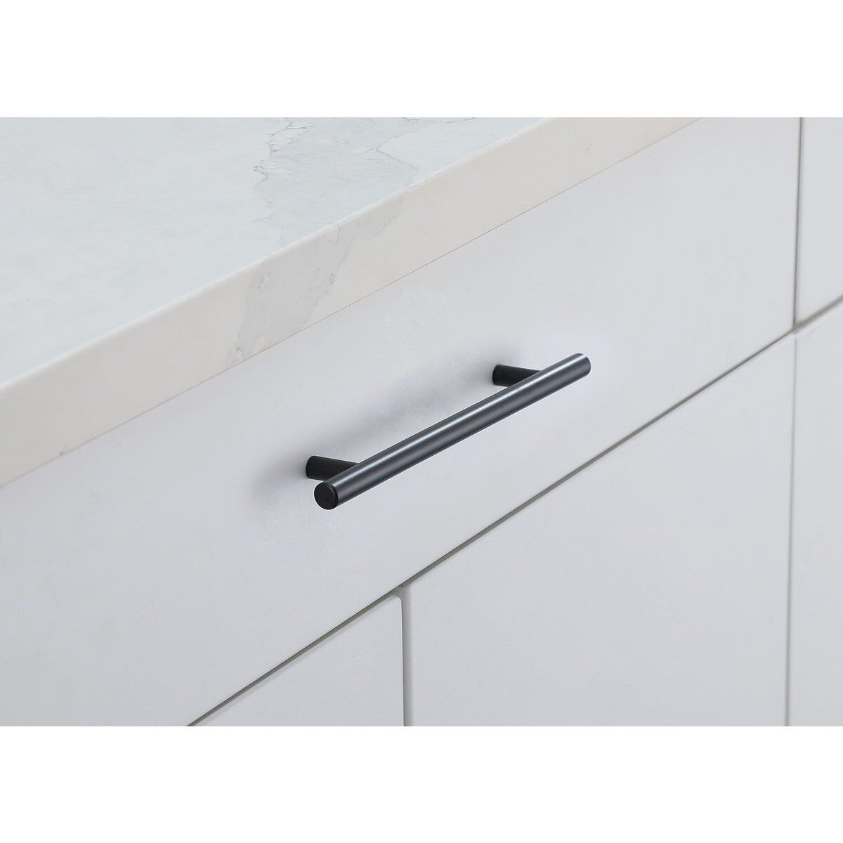 Quinn Matte Black Hardware Drawer Pull, Set of 10