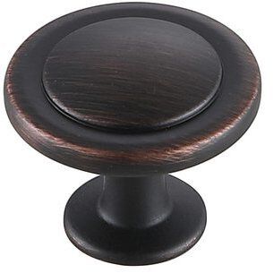 Logyn Oil-Rubbed Bronze Hardware Cabinet Knob, Set of 10