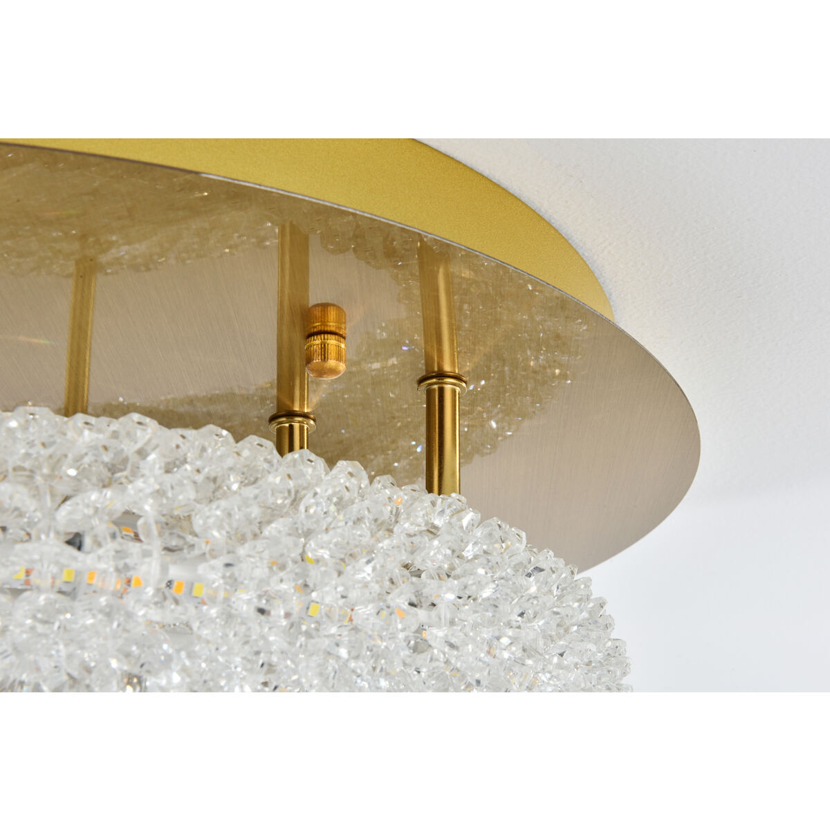 Bowen 2 Light 18 inch Satin Gold Flush Mount Ceiling Light