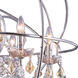 Geneva 6 Light 32 inch Polished Nickel Pendant Ceiling Light in Golden Teak, Urban Classic
