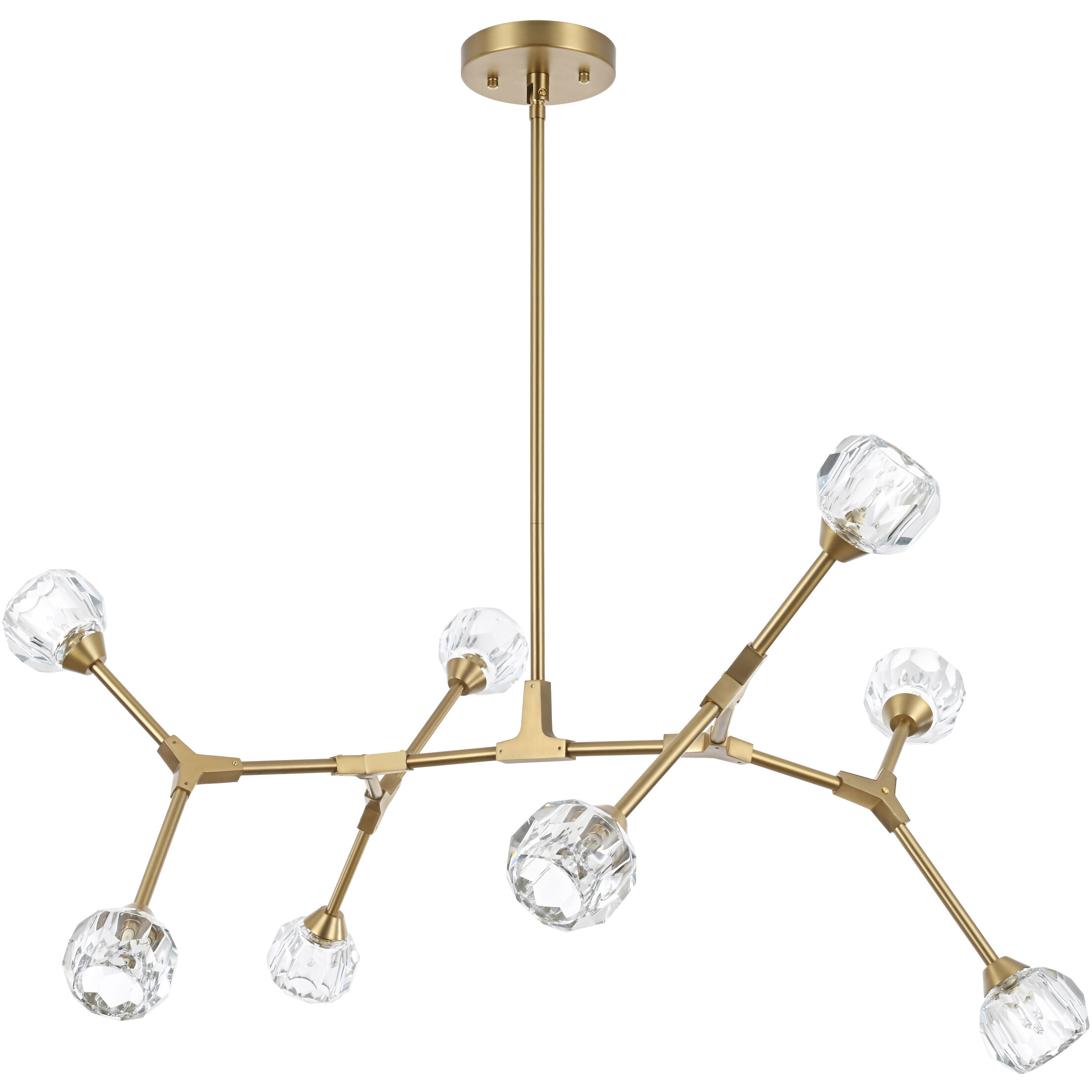 Zayne 8 Light 45 inch Gold Pendant Ceiling Light