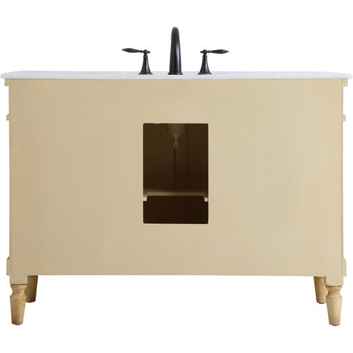 Lexington 48 X 21.5 X 35 inch Antique Beige Vanity Sink Set