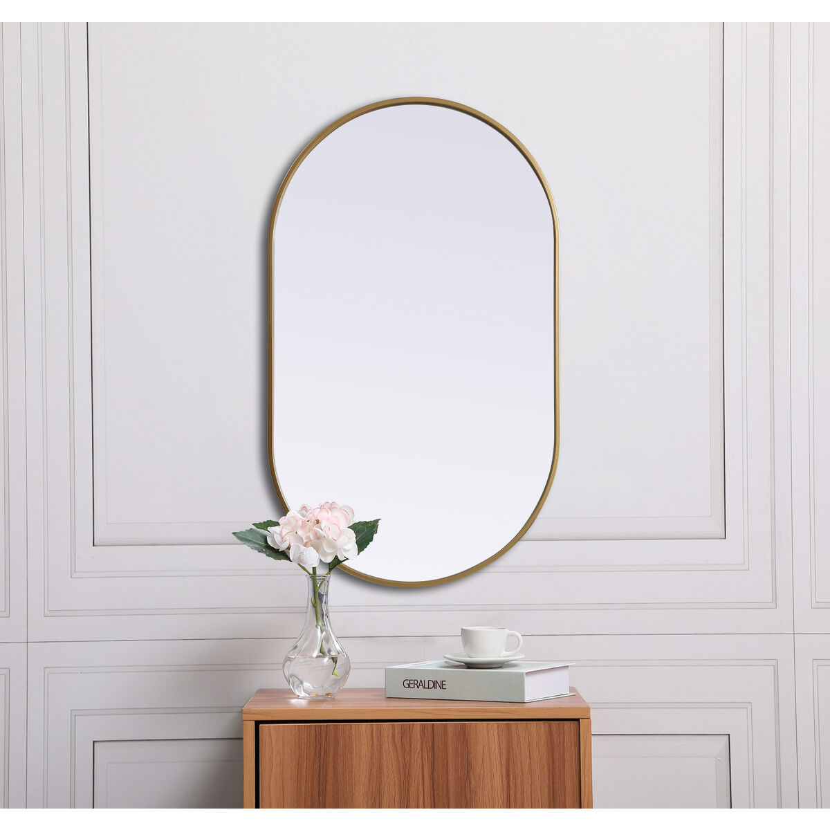 Asha 40 X 24 inch Brass Mirror in 24 x 40