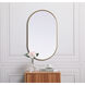 Asha 40 X 24 inch Brass Mirror in 24 x 40