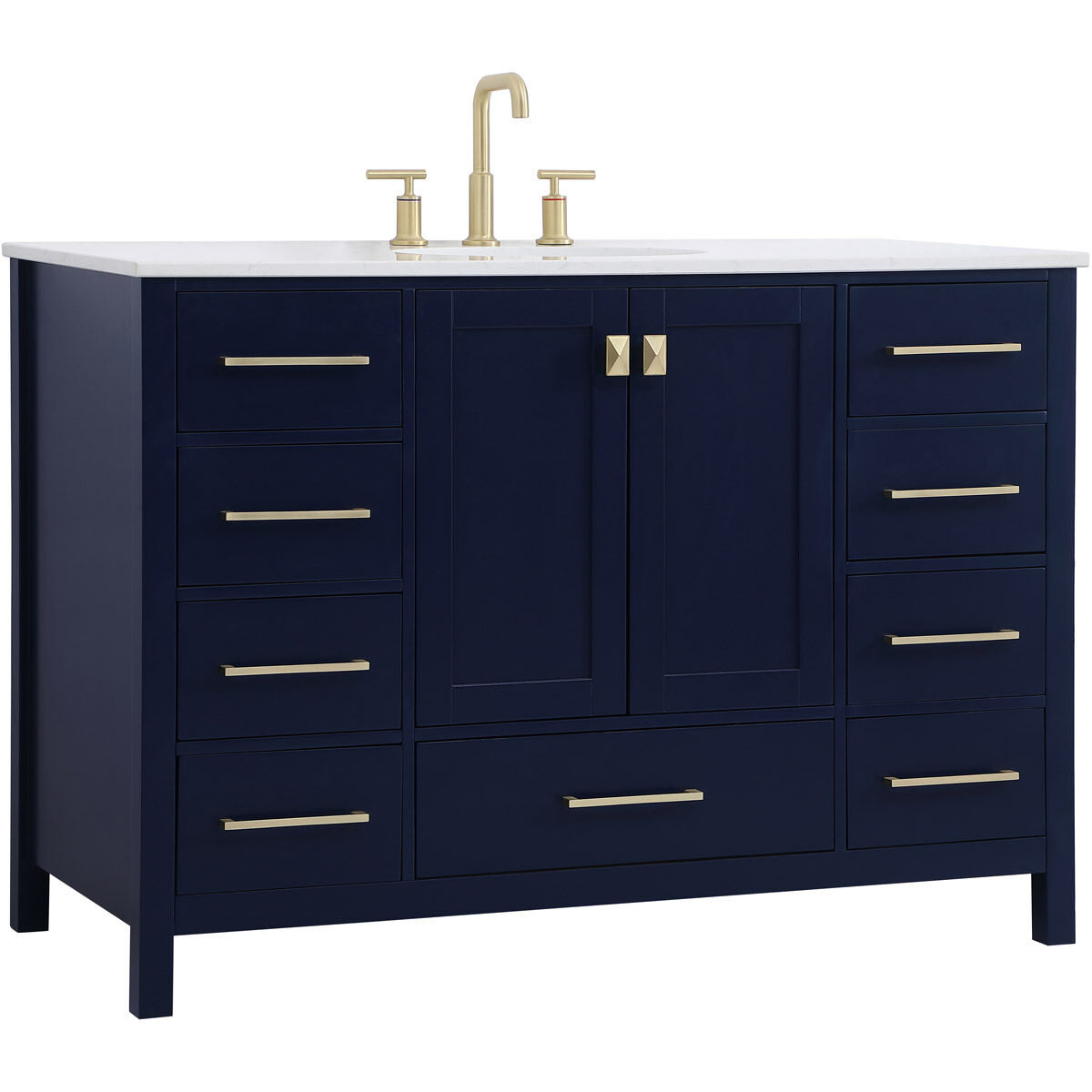 Irene 48 X 22 X 34 inch Blue Vanity Sink Set