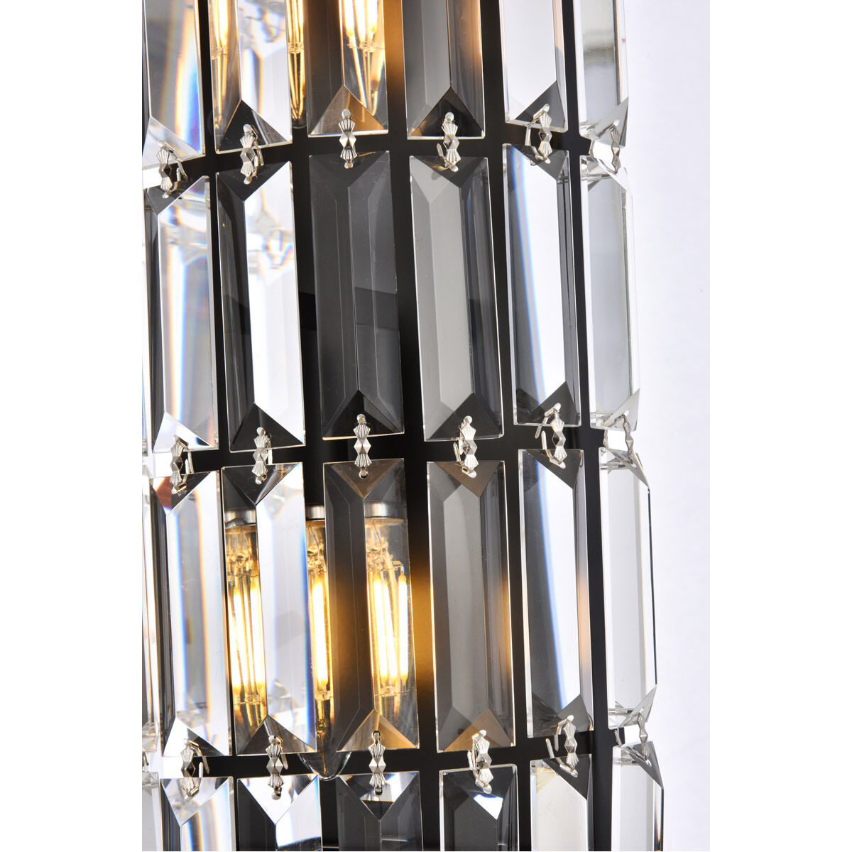 Maxime 2 Light 4 inch Black and Clear Wall Sconce Wall Light
