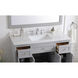 Backsplash 48 X 1 X 4 inch Calacatta White Bathroom Vanity Backsplash