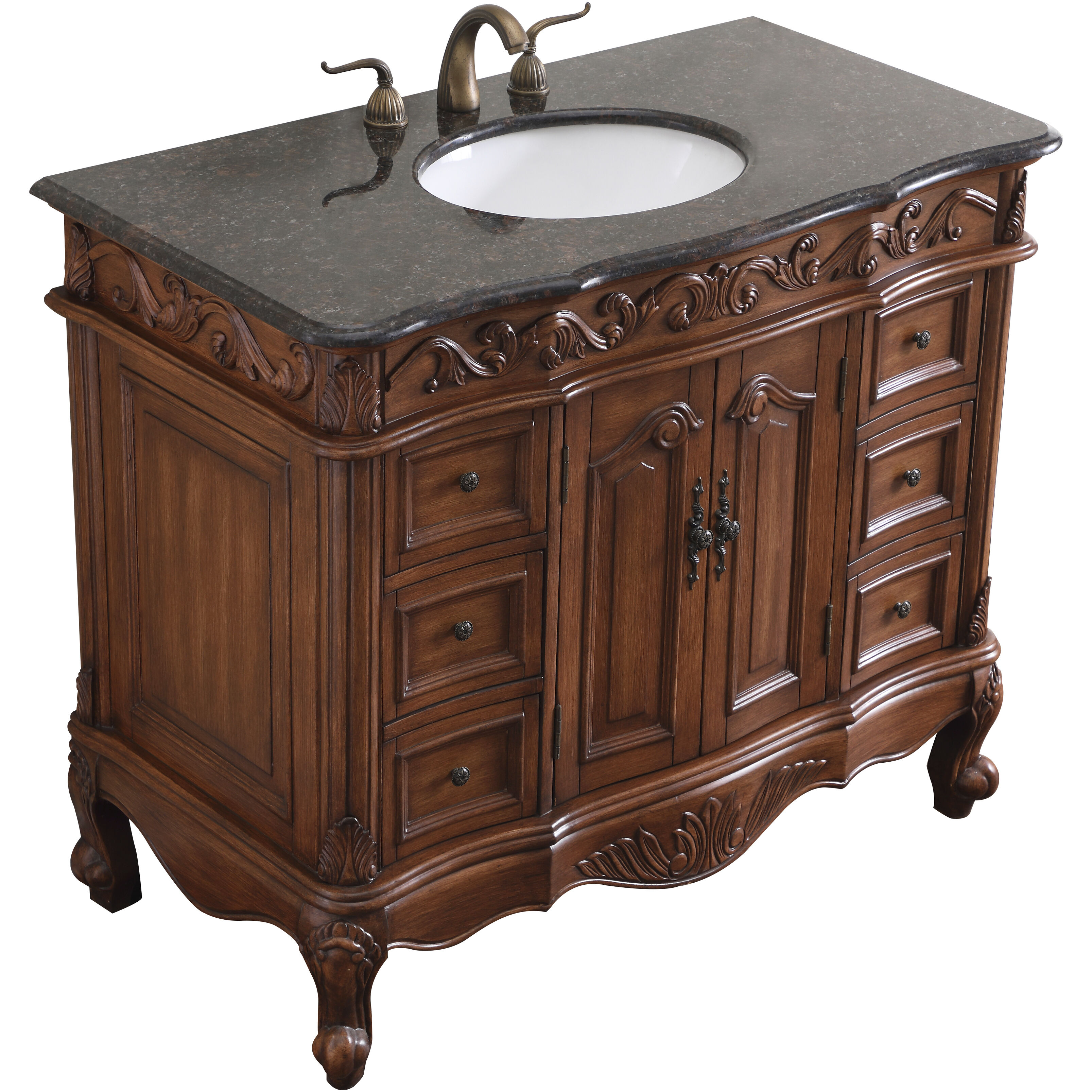 Oakland 84 X 22 X 72 inch Teak Vanity Sink Set