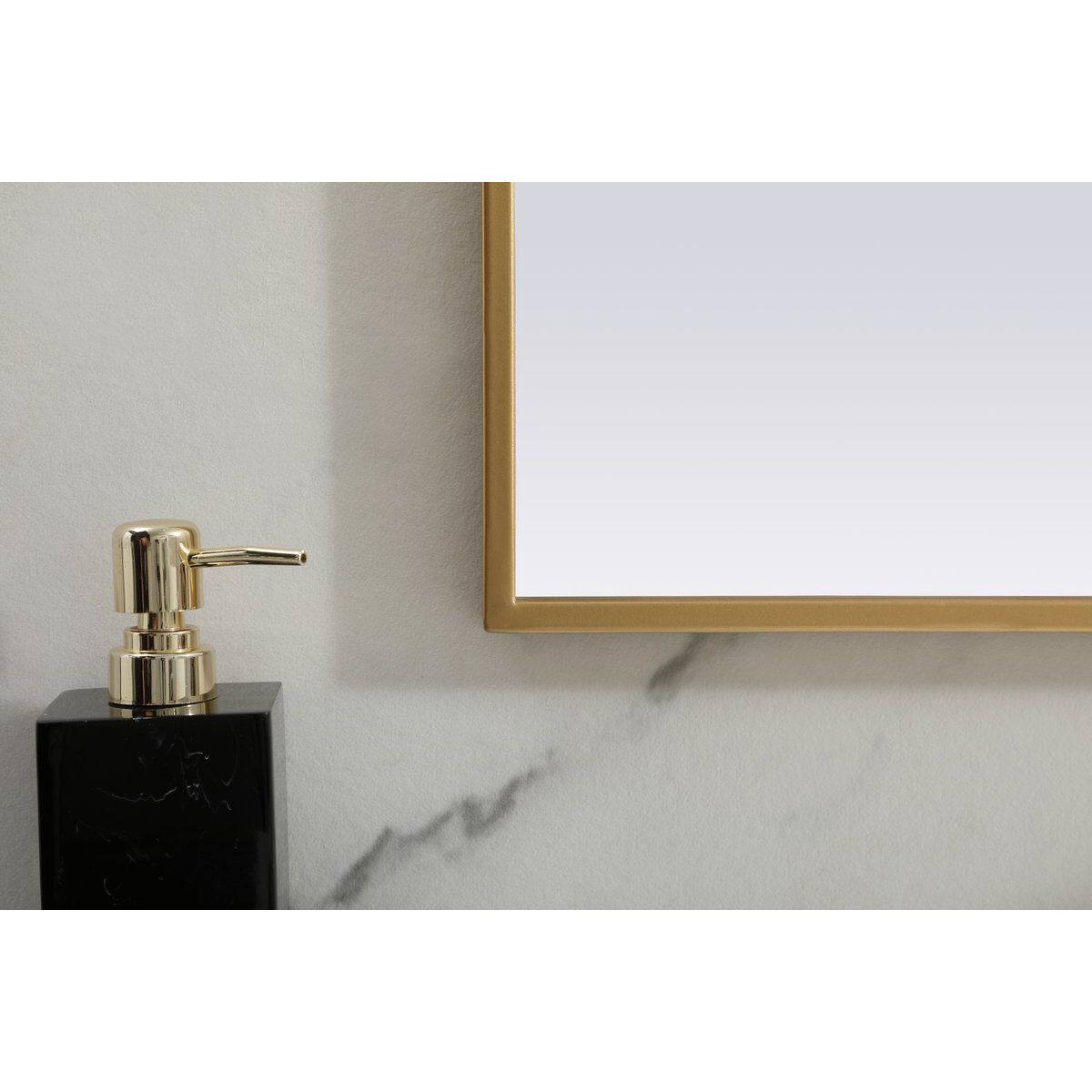 Blaire 36 X 24 inch Brass Mirror