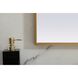 Blaire 36 X 24 inch Brass Mirror