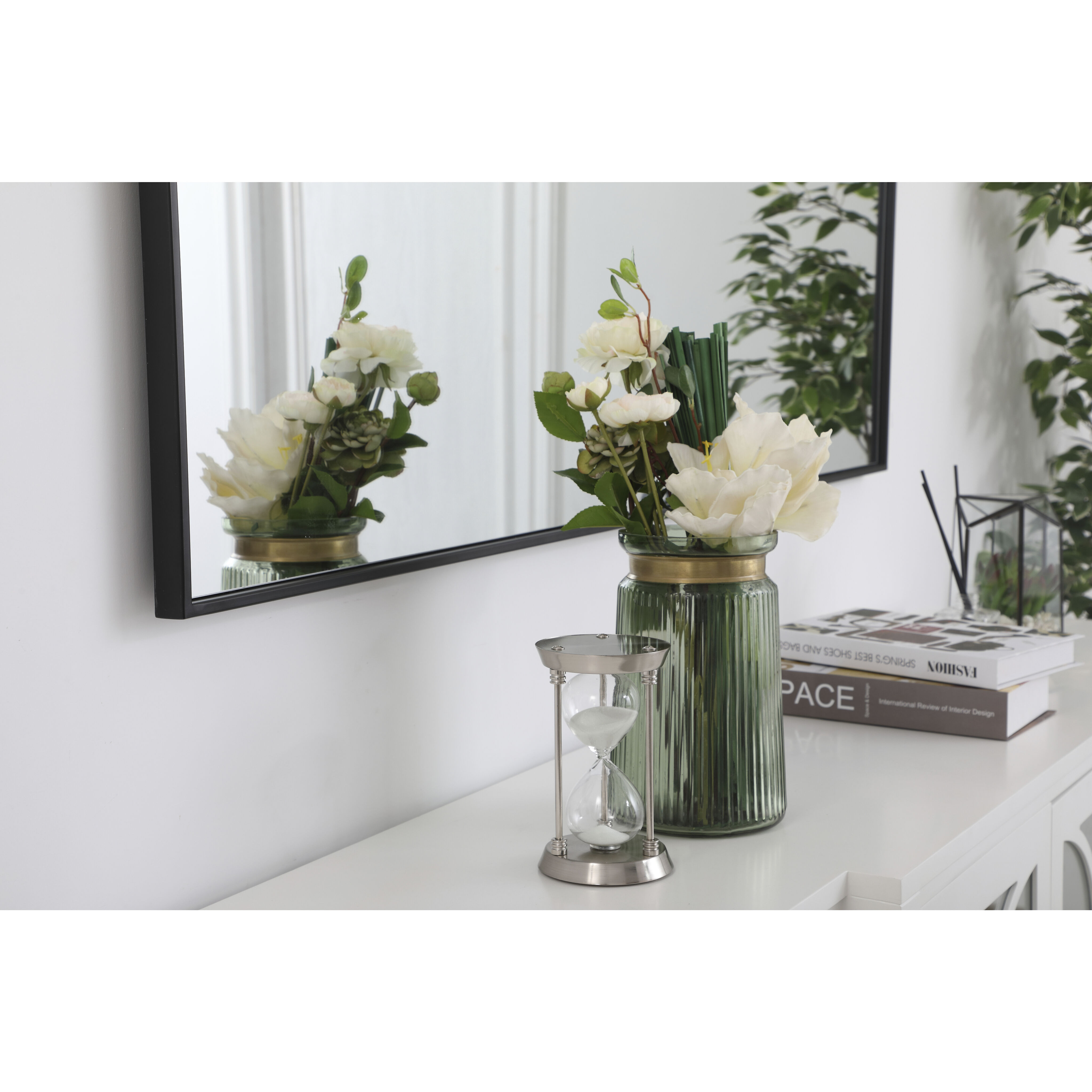 Monet 60 X 24 inch Black Wall Mirror