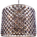 Madison 12 Light 36 inch Polished Nickel Pendant Ceiling Light in Silver Shade, Faceted Royal Cut, Urban Classic