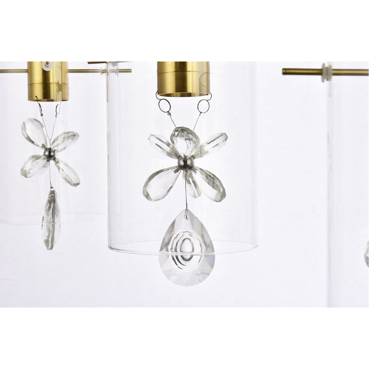 Hana 3 Light 24 inch Gold Linear Pendant Ceiling Light