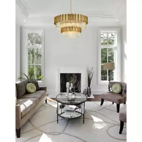 Elegant Lighting 3400G40SG Willow 16 Light 40 inch Satin Gold Elegant Lighting 3400G40SG Willow 16 Light 40 inch Satin Gold
