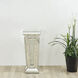 Modern 36 X 15 inch Clear Mirror and Crystal End Table 