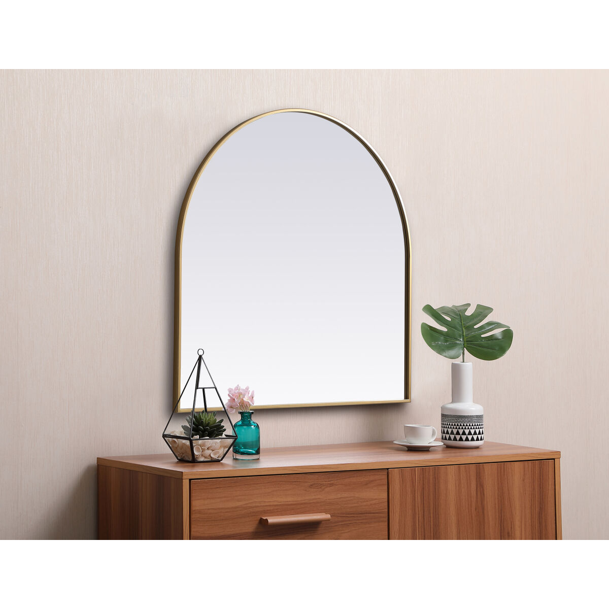 Ayra 36 X 36 inch Brass Mirror