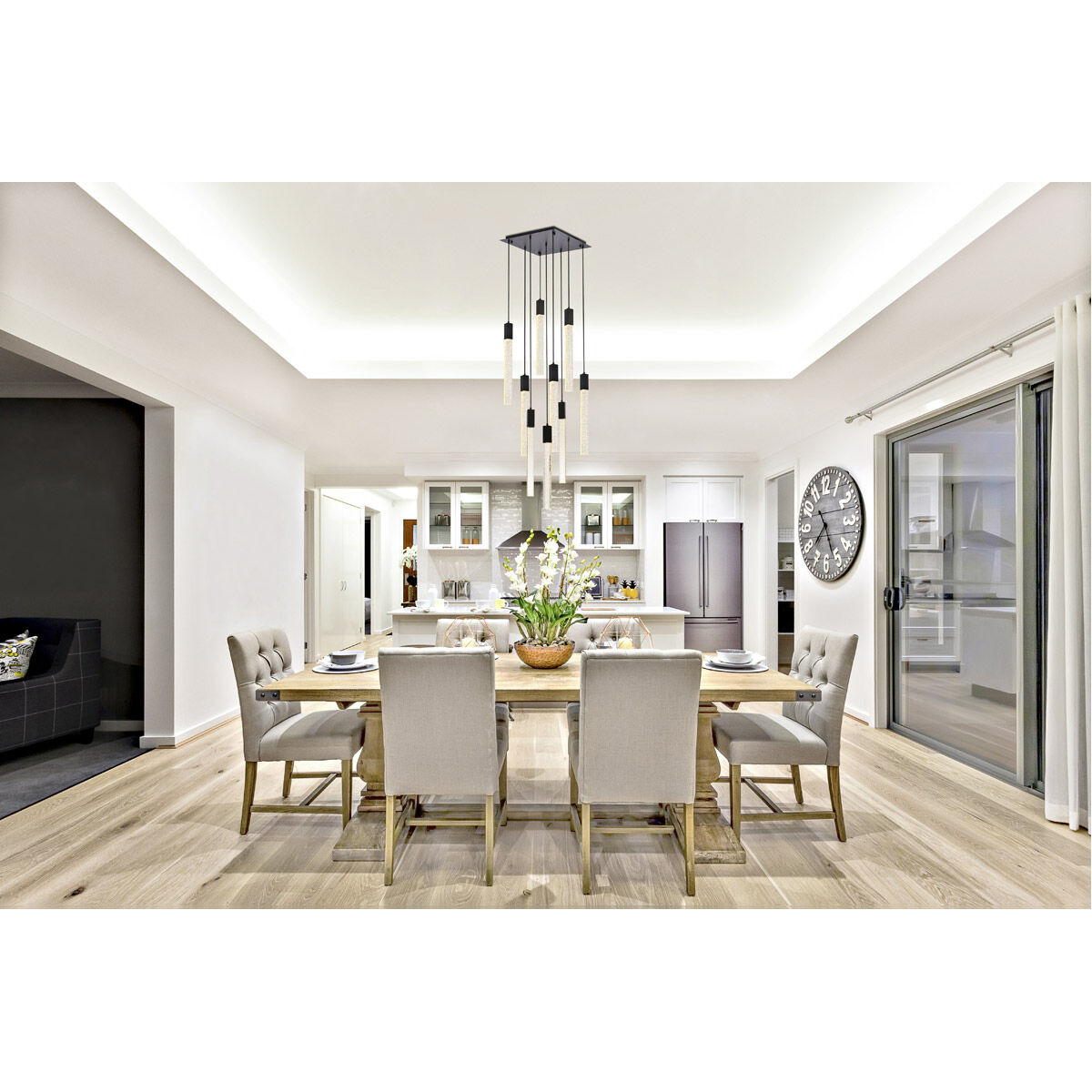 Weston 9 Light 20 inch Black Pendant Ceiling Light