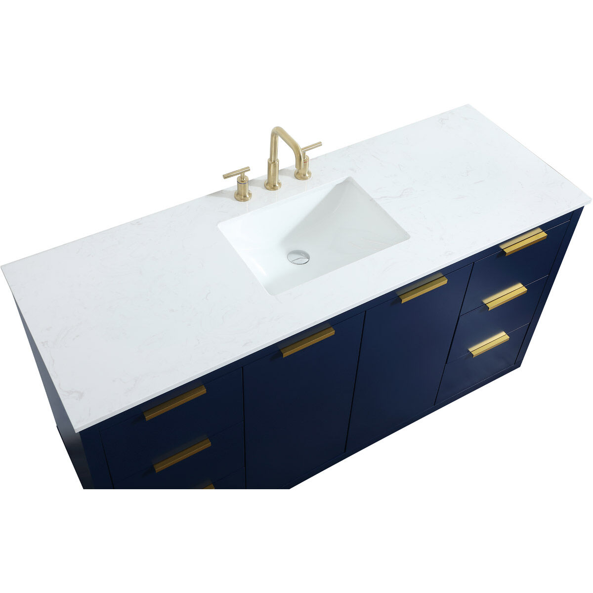 Blake 60 X 22 X 34 inch Blue Vanity Sink Set