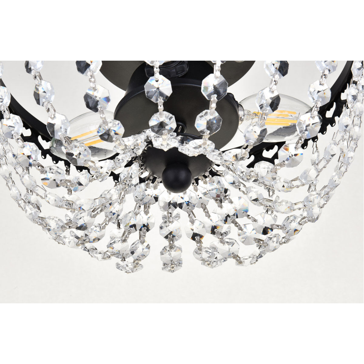 Kylie 3 Light 10 inch Black Flush Mount Ceiling Light