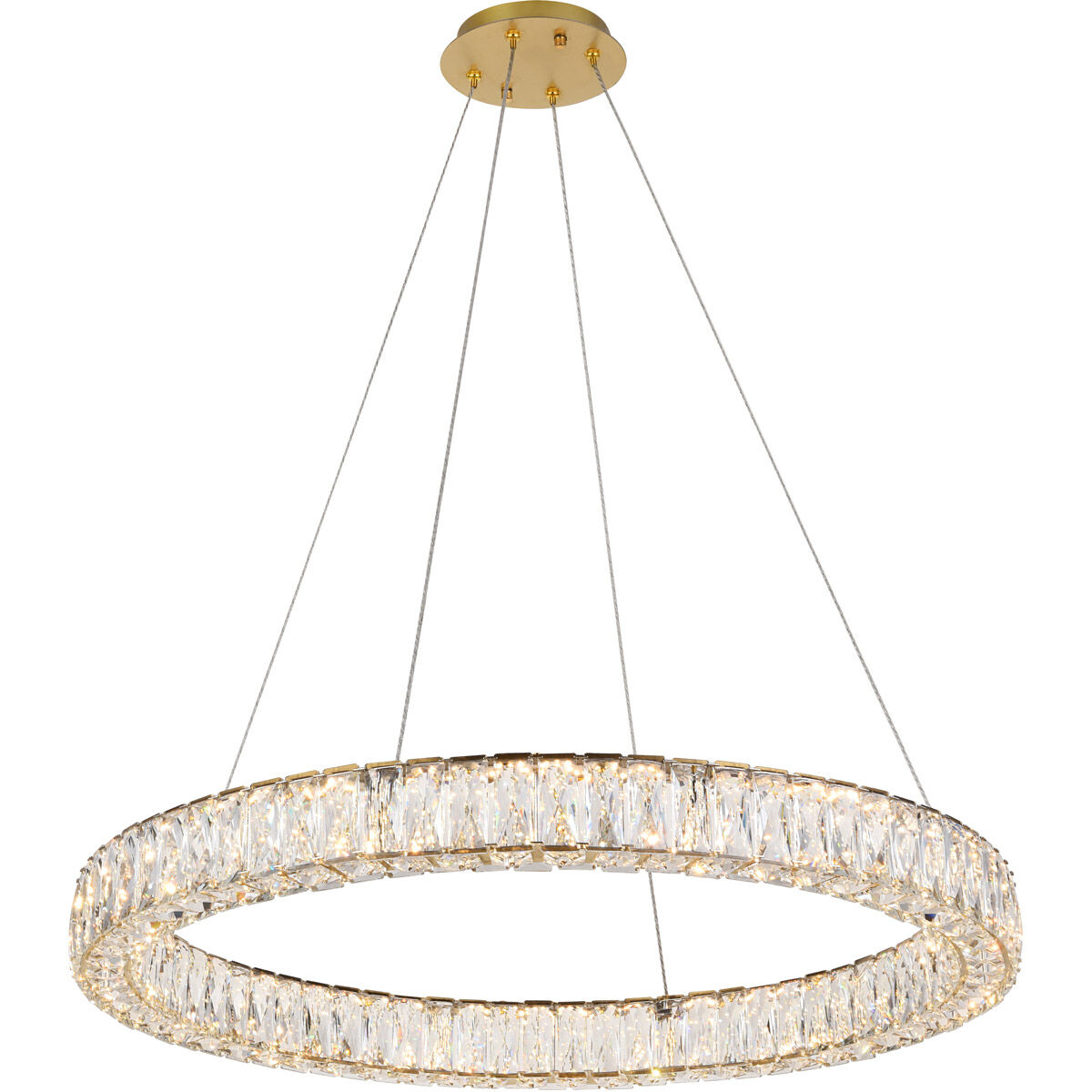 Monroe 32 inch Gold Chandelier Ceiling Light 