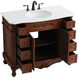 Danville 42 X 21 X 36 inch Teak Vanity Sink Set