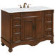 Windsor 48 X 21.5 X 35 inch Brown Vanity Sink Set