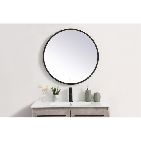 Pier 28 X 28 inch Black LED Mirror