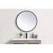 Pier 28 X 28 inch Black LED Mirror