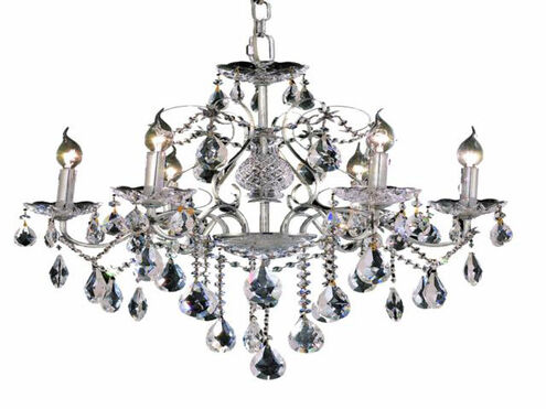St. Francis 6 Light 24 inch Chrome Dining Chandelier Ceiling Light in Royal Cut