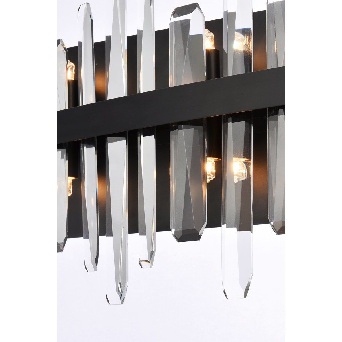 Serena 10 Light 36 inch Black Bath Sconce Wall Light